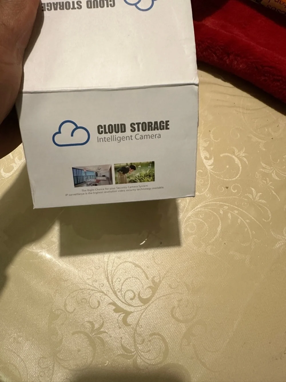 White WiFi Security Camera with Antenna